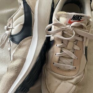 Nike Cream and Black Athletic Shoes
